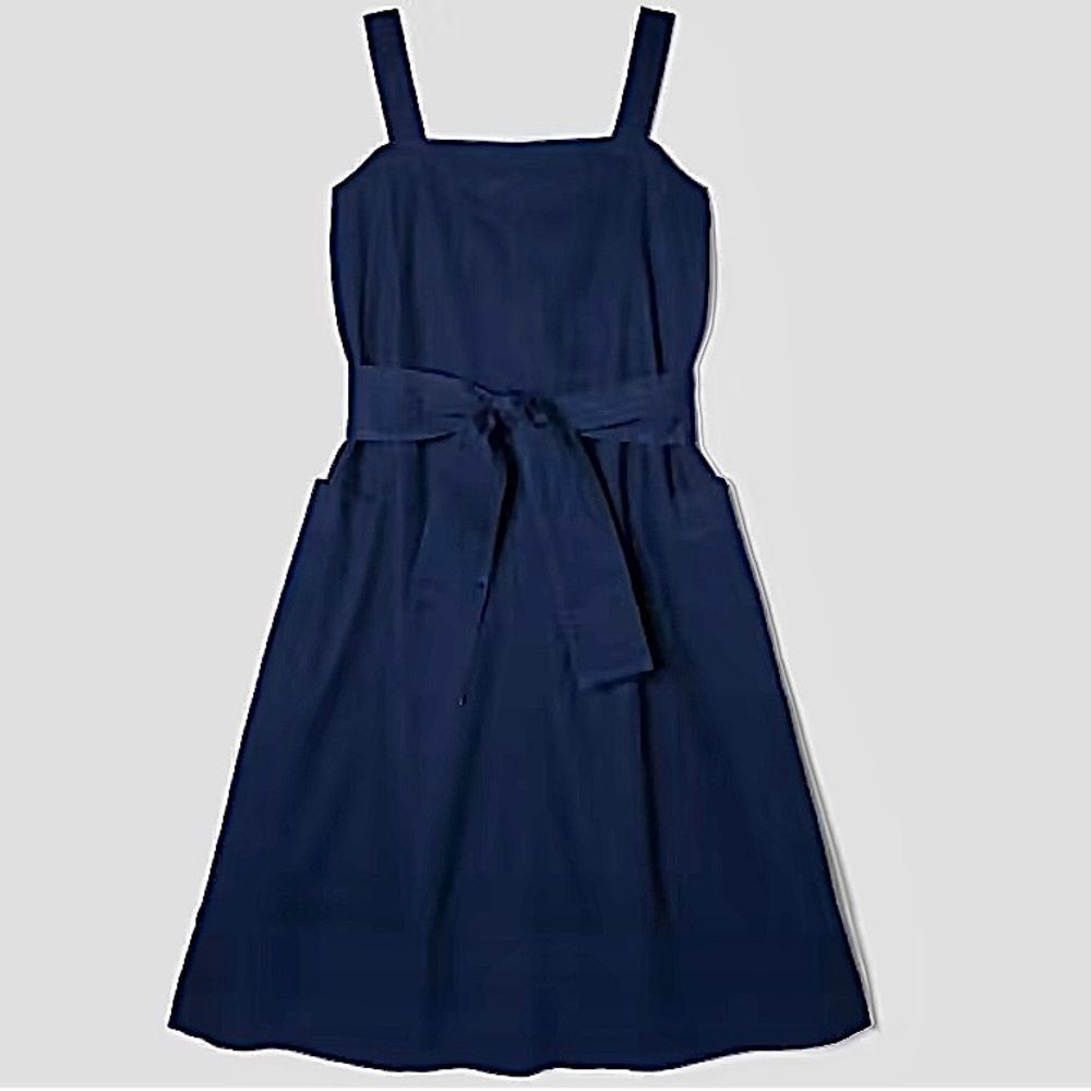 Everlane Organic Cotton Denim A Line Midi Dress - Picture 2 of 14